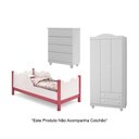 Ver imagem 2 de Quarto Nuvem Branco Rosa com Cômoda e Guarda Roupa Lara Menina Completo Organizado Prático