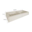 Ver imagem 5 de Penteadeira Aparador Suspenso para Maquiagem Quarto Off White Laca