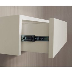 Penteadeira Aparador Suspenso para Maquiagem Quarto Off White Laca - 8