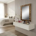 Ver imagem 1 de Penteadeira Aparador Suspenso para Maquiagem Quarto Off White Laca