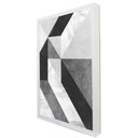 Ver imagem 1 de Quadro Decorativo Caixa Geométrico Mosaico Moderno Tacolado Moldura Caixa Alta 4,5cm Madeira sem Vid