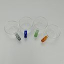 Ver imagem 5 de Jogo 4 Peças Xícara de Borossilicato 100ml Transparente 5x5x5cm Café Chá Alça