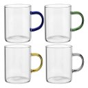 Ver imagem 1 de Jogo 4 Peças Xícara de Borossilicato 100ml Transparente 5x5x5cm Café Chá Alça