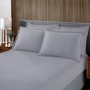 Ver imagem 2 de Jogo de Cama Buettner Solteiro King Malha 100% Algodão Liso 2 Peças Image Cinza
