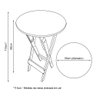 Mesa Bistrô Dobrável de Madeira Redonda com 2 Banquetas Imbuia - Tarimatã - 6