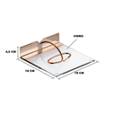 Ver imagem 4 de Porta Guardanapos Cobre De Mesa Slim Vidro Forma Inox 18x18