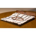 Ver imagem 2 de Porta Guardanapos Cobre De Mesa Slim Vidro Forma Inox 18x18