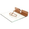 Porta Guardanapos Cobre De Mesa Slim Vidro Forma Inox 18x18 - 5