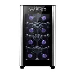 Adega Electrolux 8 Garrafas 1 Porta Preta Acabamento em Alumínio (acb08) - Bivolt. Voltagem:bivolt - 1