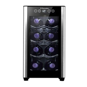 Adega Electrolux 8 Garrafas 1 Porta Preta Acabamento em Alumínio (acb08) - Bivolt. Voltagem:bivolt