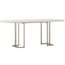 Ver imagem 7 de Mesa Retangular Alina 200cm Off White Champanhe com 8 Cadeiras Barcelona N01 Couríssimo Preto Linho