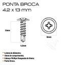Ver imagem 2 de Parafuso Drywall Ponta Broca Flangeada 4.2x13 1200 Unidades