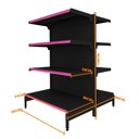 Ver imagem 6 de Gôndola Prateleira Preta 4 Níveis 40x30 New Plus 1,40 Central Inicial Pe Rosa - Sa Gôndolas
