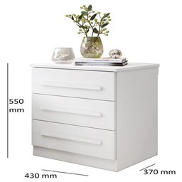Mesa de Cabeceira Imperio Benetil Móveis - Branco - 3