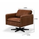 Ver imagem 3 de Poltrona Haut Giratória 360° Decorativa Luxo Confortável Premium Livintus Leather
