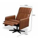 Ver imagem 4 de Poltrona Haut Giratória 360° Decorativa Luxo Confortável Premium Livintus Leather