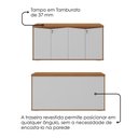 Ver imagem 4 de Balcao Escritorio 4 Portas 147 cm Freijo Branco Artany