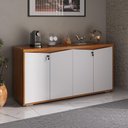 Ver imagem 5 de Balcao Escritorio 4 Portas 147 cm Freijo Branco Artany