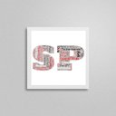 Ver imagem 2 de Quadro Quadrado Gírias de São Paulo 24x18cm - com Vidro:madeira Branca