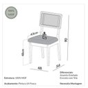 Ver imagem 4 de Conjunto para Sala de Jantar Mesa Redonda e 4 Cadeiras Estofadas Encosto Telado 100% MDF Bolonha Verde/Freijó/Off White