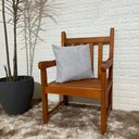 Ver imagem 2 de Banco de Jardim Namoradeira de Madeira 1 Lugar com Verniz