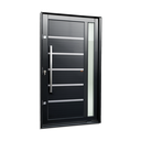 Ver imagem 1 de Porta Pivotante Alumínio Lambril Miraggio c/Pux.Esq. Elite Preto 216x150 Brimak