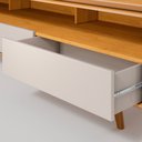 Ver mais imagens de Rack com Painel para TV 70 Polegadas Arc Off White e Nature 220cm Imcal