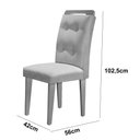 Ver imagem 4 de Sala de Jantar Mesa Olímpia 120cm Mdf Canto Reto com 4 Cadeiras Carol Moderna