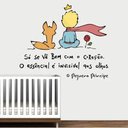 Ver imagem 1 de Adesivo Decorativo Parede Quarto Infantil Frase Pequeno Príncipe Raposa - 1.10mx90cm