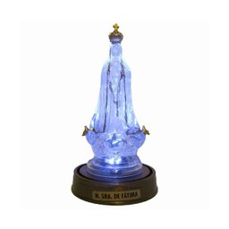 Abajur Imagem Nossa Senhora de Fátima Luminária LED Acrílico - 3