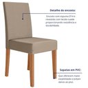 Ver imagem 5 de Kit 4 Cadeiras de Jantar Josi MDF Suede Bege Pallazio