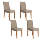 Ver imagem 1 de Kit 4 Cadeiras de Jantar Josi MDF Suede Bege Pallazio