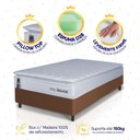 Ver imagem 4 de Conjunto Box Marrom Luanda Branco Espuma D28 Solteiro 88x188x62 - King House