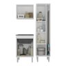 Conjunto Armários de Lavanderia com Gabinete e Tanque 45l Multimóveis Cr30041 - 3