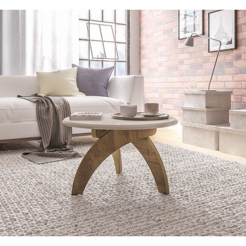 MESA CENTRO ARTELY JADE - Pinho Com Off White