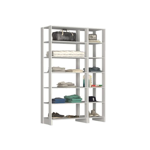 Estante Closet Yes 120cm com 12 Prateleiras - Branco