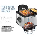 Ver imagem 3 de Elite Gourmet Edf401t Fritadeira Elétrica 3 Cestas 1700w Preto