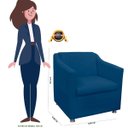Ver imagem 5 de Poltrona Decorativa Tilla Suede com Pés Cromados
