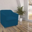Ver imagem 3 de Poltrona Decorativa Tilla Suede com Pés Cromados