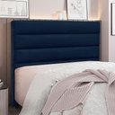 Ver imagem 2 de Cabeceira King 1,95m Las Palmas Suede Azul Marinho - Pallazio