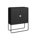 Ver imagem 3 de Balcão Buffet Orgânico 90cm 2 Portas Pé Metal Luna Móvel na Caixa