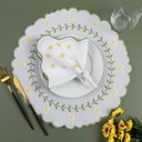 Ver imagem 3 de Jogo Americano Sousplat Mesa Posta Bordado Guardanapo 12 Peças:Margarida