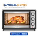 Ver imagem 7 de Forno Elétrico Mondial Frn-42-bi Bancada 42 Litros 127v Preto Inox Family Ii