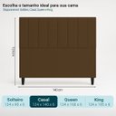 Ver imagem 4 de Cabeceira Estofada Elen Moderna para Quarto Cama Box Casal 140 cm Tecido Suede Marrom
