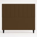 Ver imagem 5 de Cabeceira Estofada Elen Moderna para Quarto Cama Box Casal 140 cm Tecido Suede Marrom