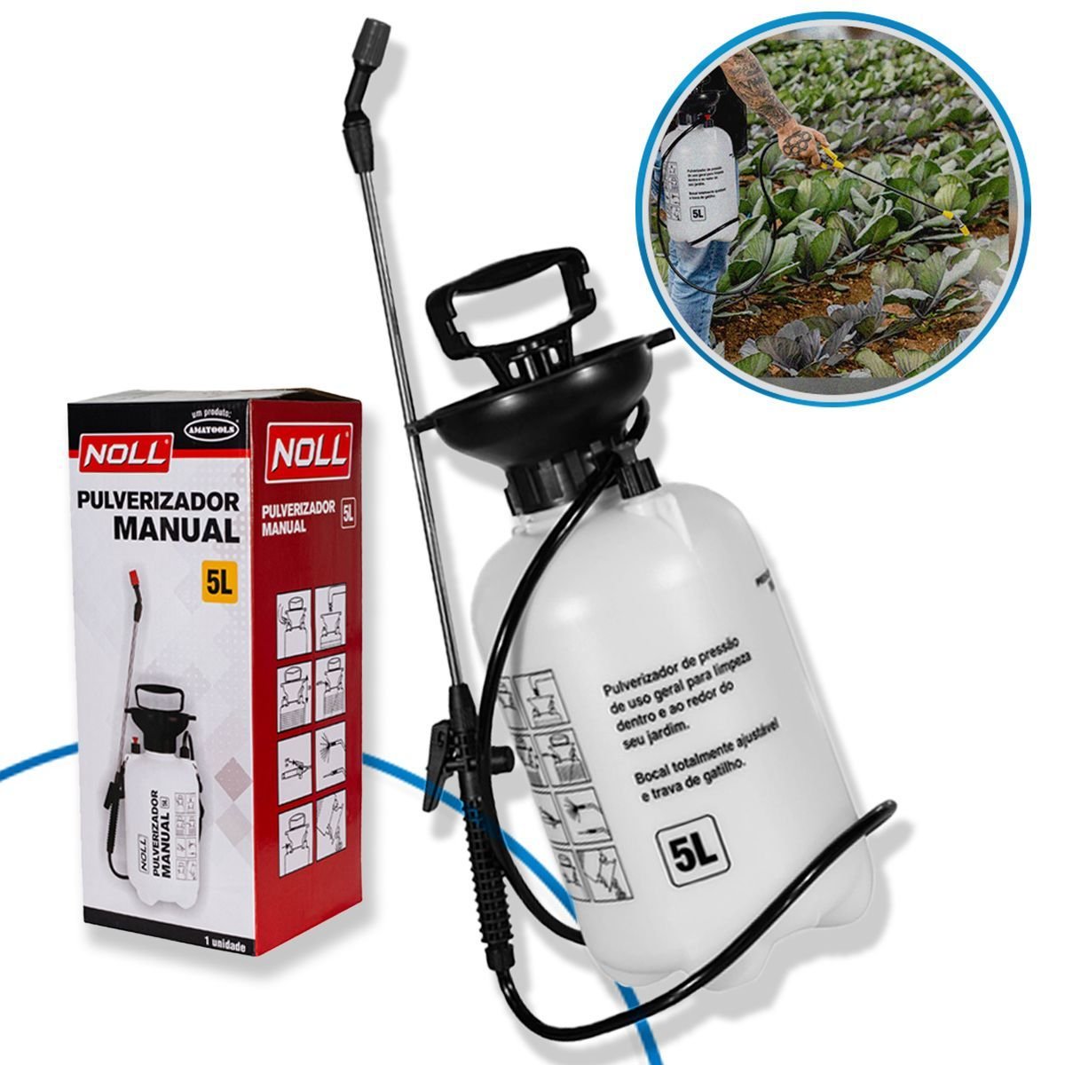Pulverizador Manual de 5 Litros - Noll | MadeiraMadeira