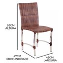 Ver imagem 3 de Cadeira Cannes em Alumínio Jantar, Sala, Área, Cozinha Trama Original