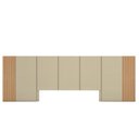 Ver imagem 1 de Cabeceira Cama Queen Ripada 3,50m Camt 100% Mdf Casa Lar Cor:carvalho Malva com Titânio