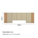 Ver imagem 3 de Cabeceira Cama Queen Ripada 3,50m Camt 100% Mdf Casa Lar Cor:carvalho Malva com Titânio