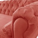 Ver imagem 2 de Recamier Sofá Divã Com Pés Retro 140X80 - Elã:Suede Vermelho